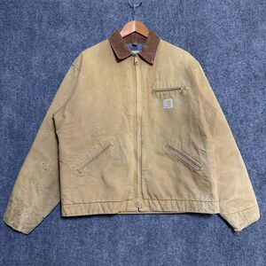 Vintage Carhartt Jacket Mens XL Tan Detroit Blanket Lined Workwear 6BLJ